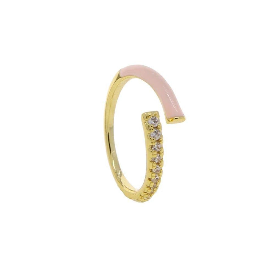 Enamel Stackable Rings. Enamel Rings For Women. Enamel Stacking Rings. Enamel Rings Jewelry. Ladies Enamel Rings. Chunky Enamel Rings Gold-B - Dafitty