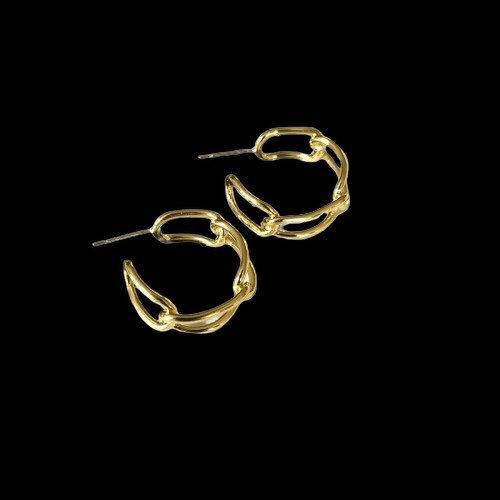 OPEN Circle Huggie Hoop Earrings|Gold Plated Lightweight Minimalist Design Hoop Earrings for Everyday Wear By Dafitty - Dafitty