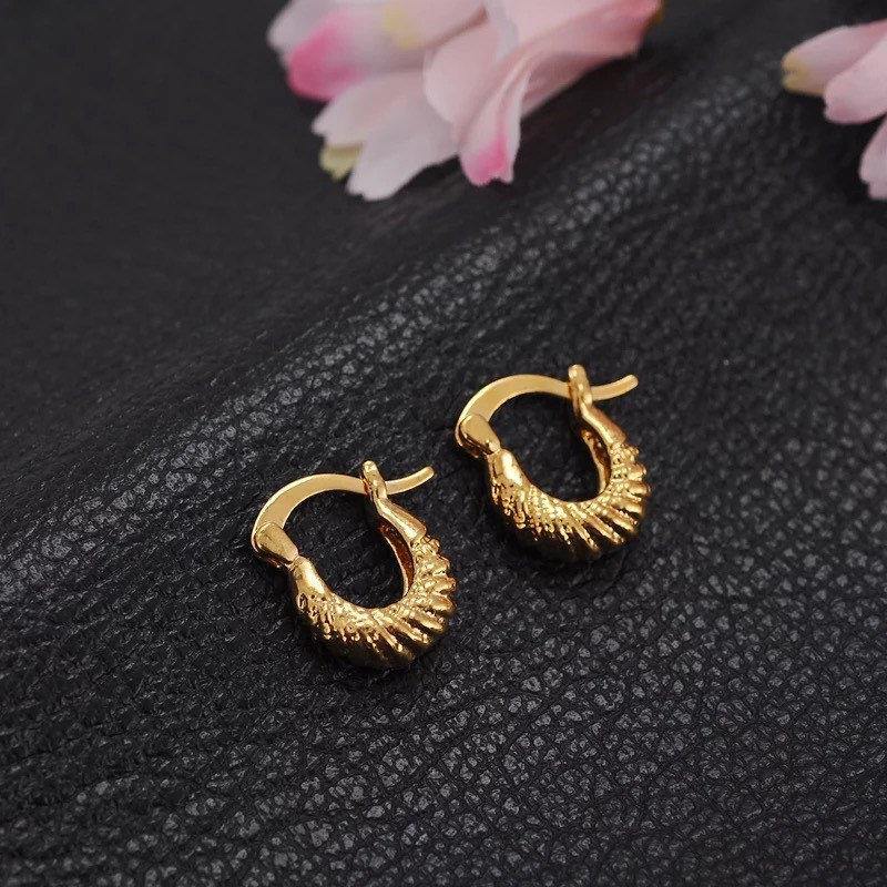 Twisted Hoop Earrings|14k Gold Plated|Lightweight Croissant Earrings for Women - Dafitty