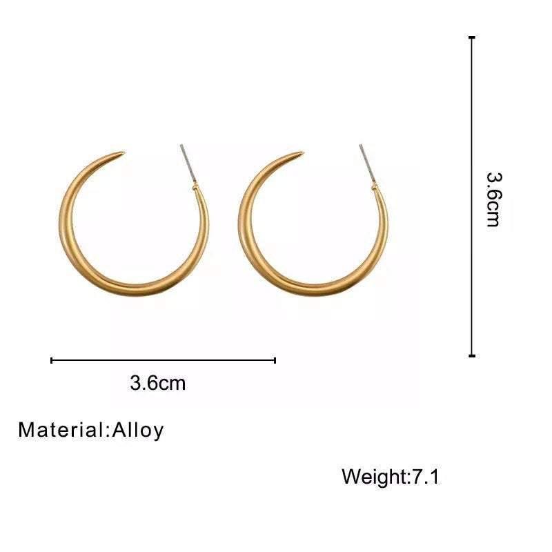 Large Gold Hoop Earrings|18K Gold Filled Tiny Boho Beach Simple Delicate Handmade Hypoallergenic Jewelry Gift - Dafitty