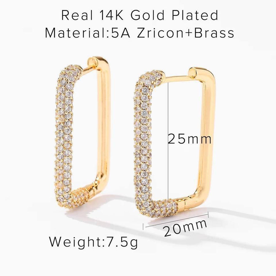Huggie HOOP Earrings|Gold Huggie Hoops|14K Gold Plated| Minimalist Earrings|CZ Earrings|Gift For Her|Clip On Hoops - Dafitty