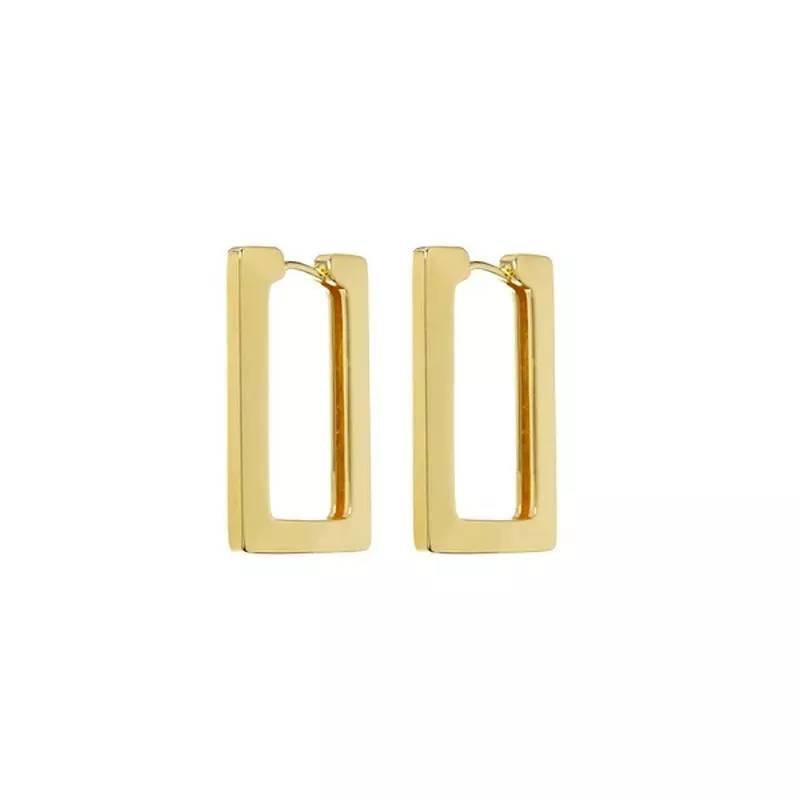 Thick Hoop Earrings|14k Hoop Earrings|Elegant Jewelry With Charm Plated With Gold|Perfect Mother's Day Gift - Dafitty