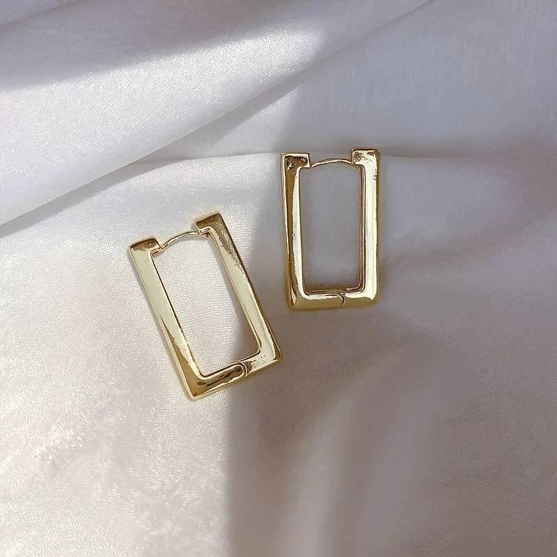 Thick Hoop Earrings|14k Hoop Earrings|Elegant Jewelry With Charm Plated With Gold|Perfect Mother's Day Gift - Dafitty