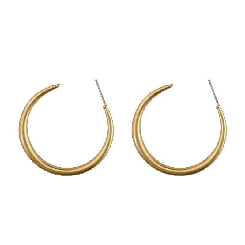 Large Gold Hoop Earrings|18K Gold Filled Tiny Boho Beach Simple Delicate Handmade Hypoallergenic Jewelry Gift - Dafitty