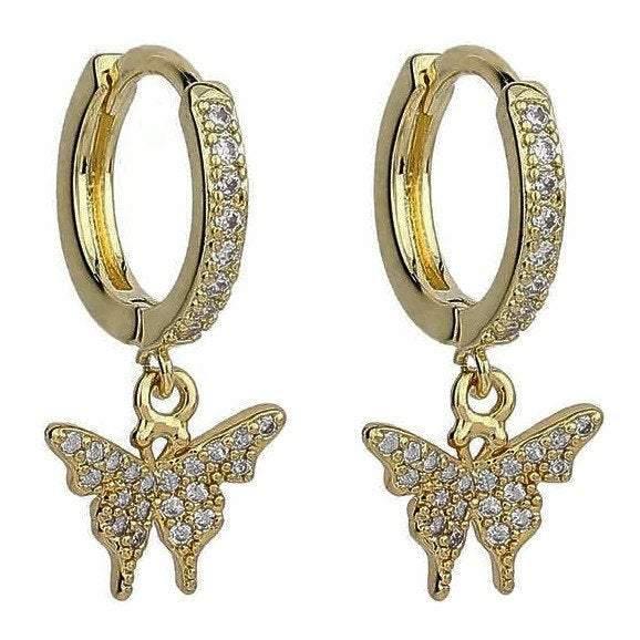 Huggie HOOP Earrings|Gold Huggie Hoops|14K Gold Plated| Minimalist Earrings|CZ Earrings|Gift For Her|Latch Back Hoops - Dafitty