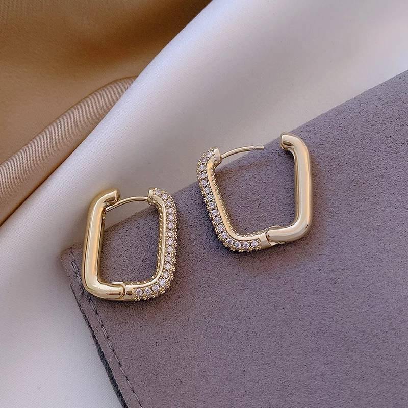Huggie Hoop Earrings|14k Gold Plated|Cubic Zirconia for Women Girls/Huggies With Charms/Charm Earrings/Cz Jewelry - Dafitty