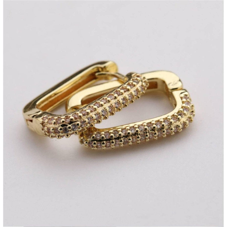 Huggie Hoop Earrings|14k Gold Plated|Cubic Zirconia for Women Girls/Huggies With Charms/Charm Earrings/Cz Jewelry - Dafitty