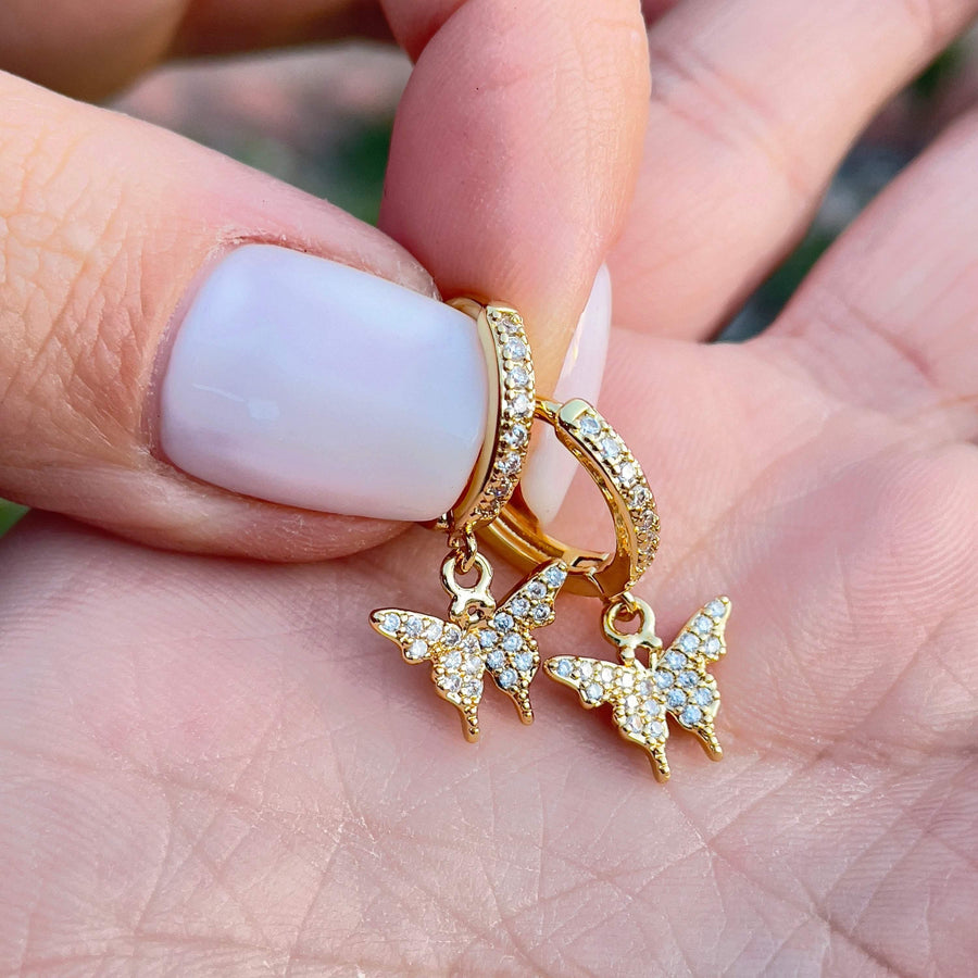Huggie HOOP Earrings|Gold Huggie Hoops|14K Gold Plated| Minimalist Earrings|CZ Earrings|Gift For Her|Latch Back Hoops - Dafitty