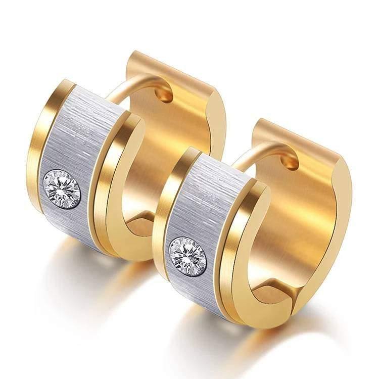 Cubic Zirconia Huggie Hoop Earrings in 14k Gold /Dainty Hoops Minimalist Earrings For Her| Perfect Gift Idea - Dafitty