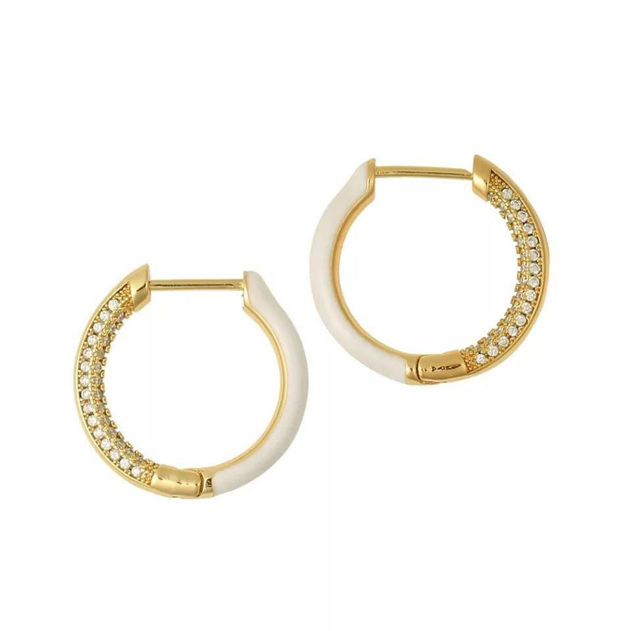 Huggie HOOP Earrings|Designer Gold Hoops|18K Gold Plated| Minimalist Earrings|Dainty Lightweight Earrings|CZ Clip-On - Dafitty