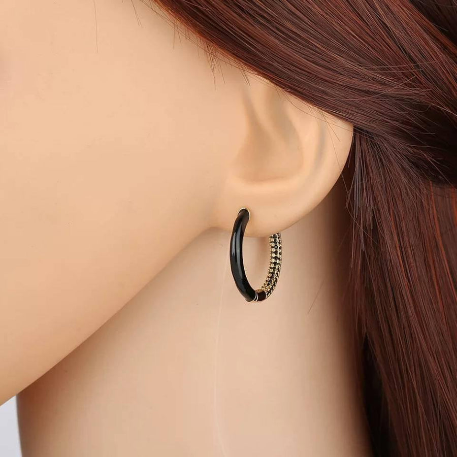 Huggie HOOP Earrings|Designer Gold Hoops|18K Gold Plated| Minimalist Earrings|Dainty Lightweight Earrings|CZ Clip-On - Dafitty