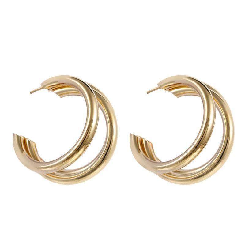 Chunky Gold Hoop Earrings. Double Hoop Earrings. Triple Hoop Earrings. Gold Huggie Hoop Earrings. Huggie Hoop Earrings. Large Hoop Earrings - Dafitty
