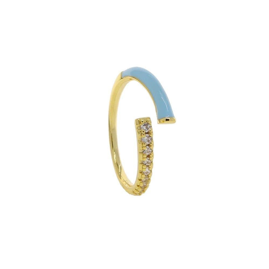 Enamel Stackable Rings. Enamel Rings For Women. Enamel Stacking Rings. Enamel Rings Jewelry. Ladies Enamel Rings. Chunky Enamel Rings Gold-B - Dafitty
