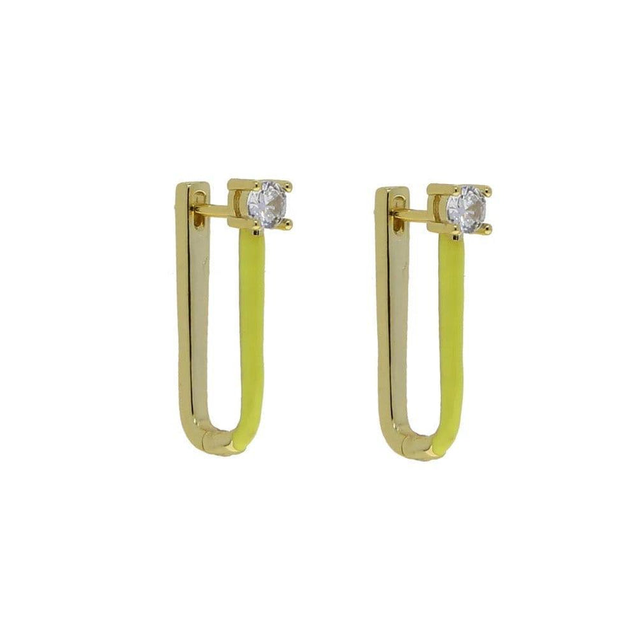 Enamel Hoop Earrings. Enamel Huggie Earrings. Enamel Earrings Gold CZ. Gold Enamel Earrings. Enamel Rainbow Hoops. Enamel Hoops Rainbow-B01 - Dafitty